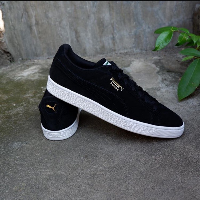 Jual Sepatu Casual Sneakers Pria Puma Suede Black White Bw Original ...