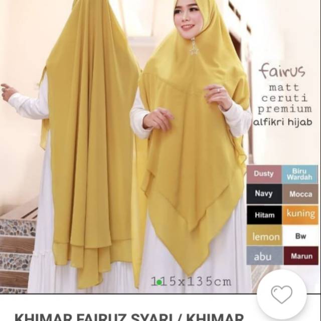 Khimar Fairuz Syari / Khimar Syari Premium