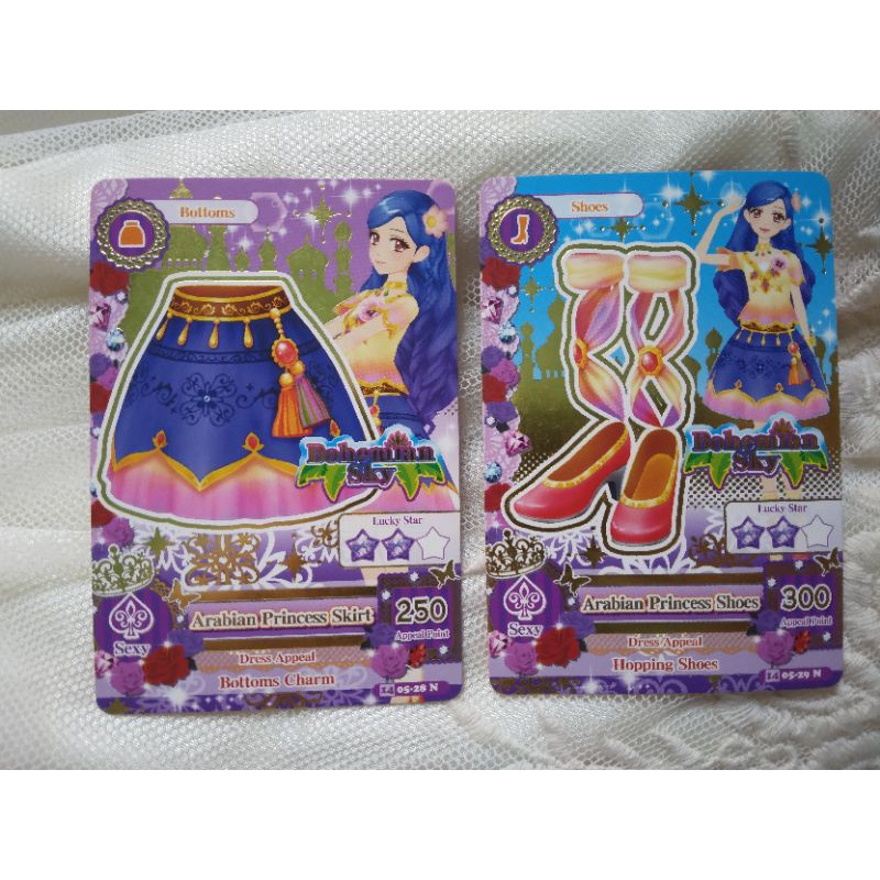 [Aikatsu Card] Bohemian Sky - Arabian Princess Skirt & Shoes