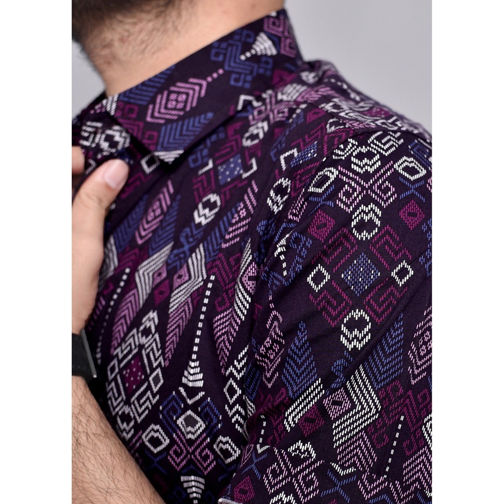 Babedo Kemeja Batik Pria Slim Fit Motif Torpedo Premium Lengan Pendek