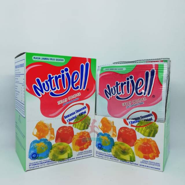 

Nutrijell Eco Guava Box/ Jeli Bubuk Instan Rasa Jambu 10gr (12pcs)