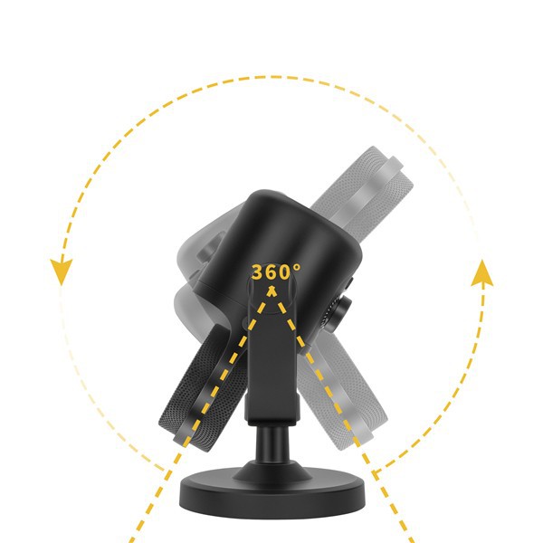 7Ryms Mini Condenser USB Microphone With Zero Latency Monitoring Mic