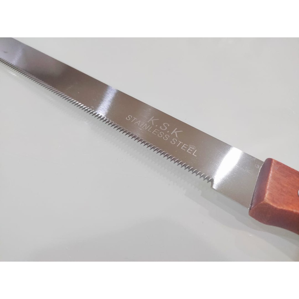 Pisau Roti Gerigi Halus 30cm Potong Kue Knife Bread Tajam 30 Cm Bagus Stainless Steel Premium