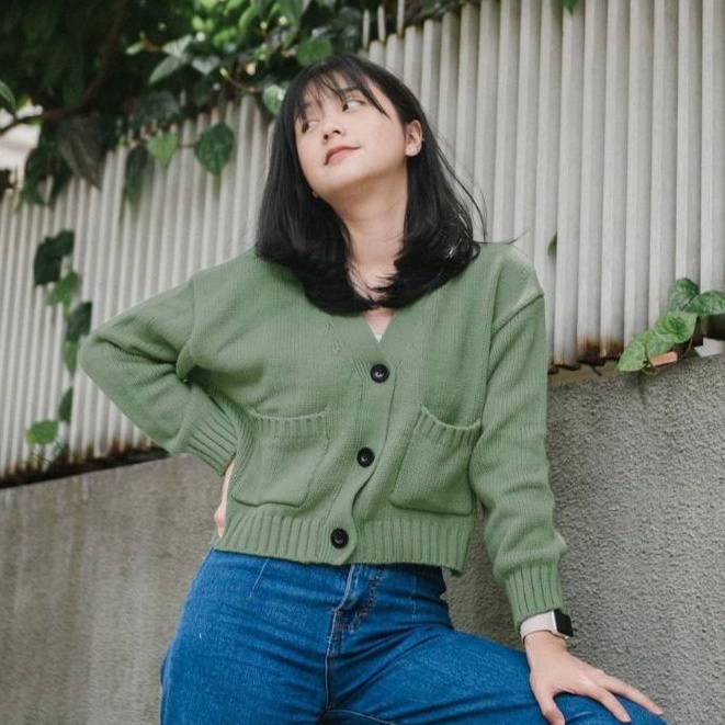 CARDIGAN CROP RAJUT ZARA/CARDIGAN RAJUT CROP SAKU/ATASAN RAJUT CROP WANITA KOREAN STYLE