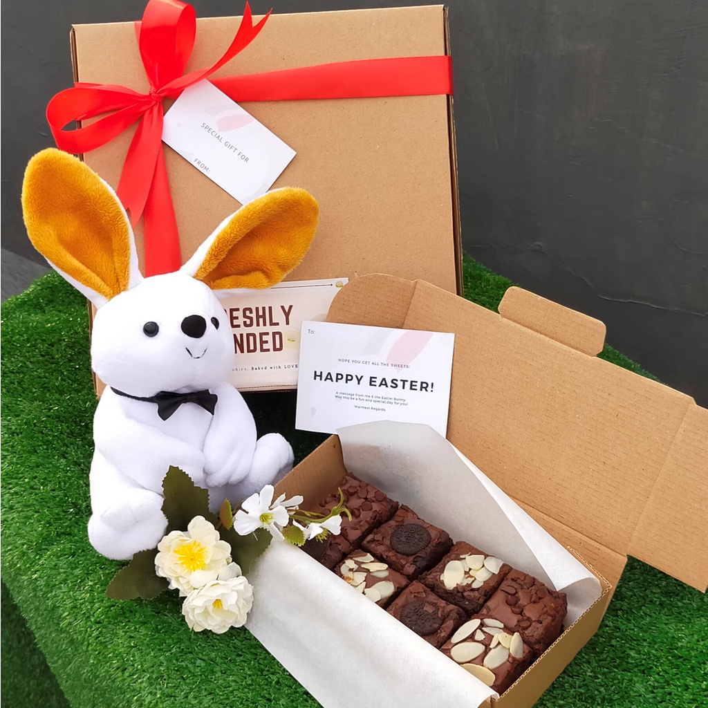 

Mini Brownies Hampers Easter Paskah Hantaran Brownies Ready Stock