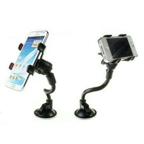 SOFT TUBE Mobil Jepit 4 Cakar Tempel Kaca Dashboard Gps HP Flexible Universal Penyangga Car Holder