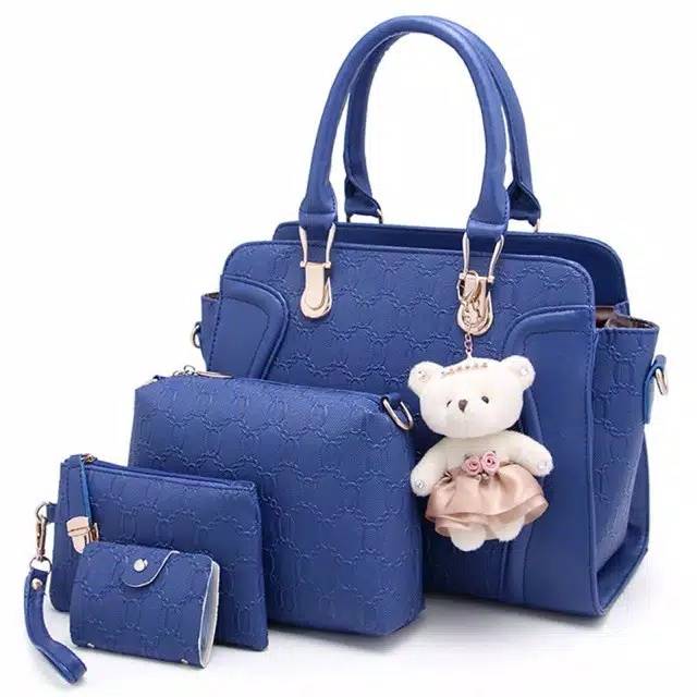 TAS SELEMPANG WANITA 4 SET QISSWA ARWANA TAS KULIT SINTETIS