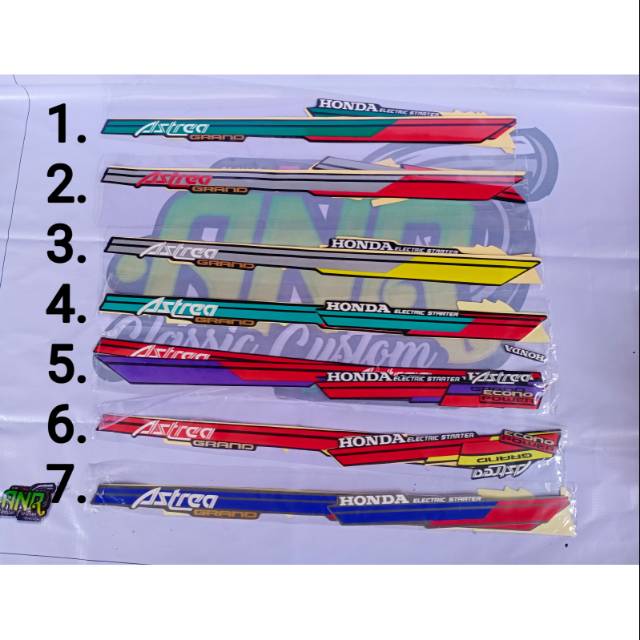Striping Honda Astrea Grand Bulus 91-92 Stiker Grand Bulus List honda Astrea Grand Bulus 91