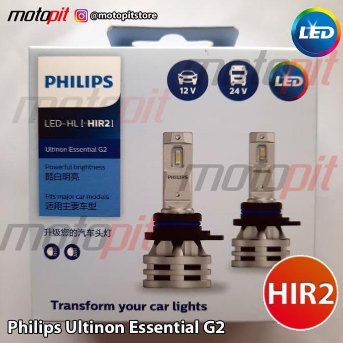 Philips LED HIR2 Ultinon Essential G2 Lampu Gede Yaris Mobilio Brio RS Diminati Banget