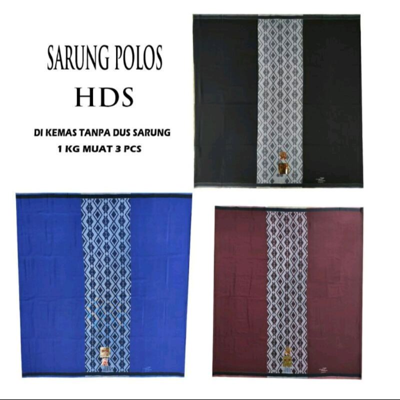 SARUNG POLOS HDS / SARUNG HDS TERMURAH / SARUNG POLOS SAMARINDA