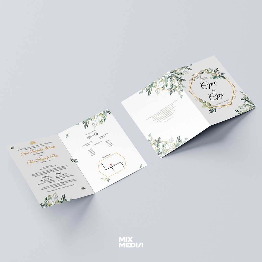 Undangan Pernikahan Custom / Undangan Pernikahan Vintage / Undangan Pernikahan Rustic