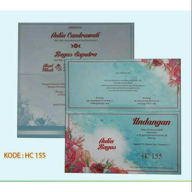 Blangko undangan pernikahan HC 155