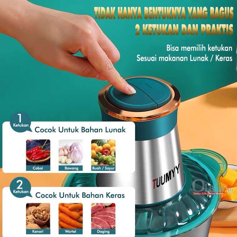 BLENDER GILINGAN STAINLESS MULTIFUNGSI (2L) OLL-0810