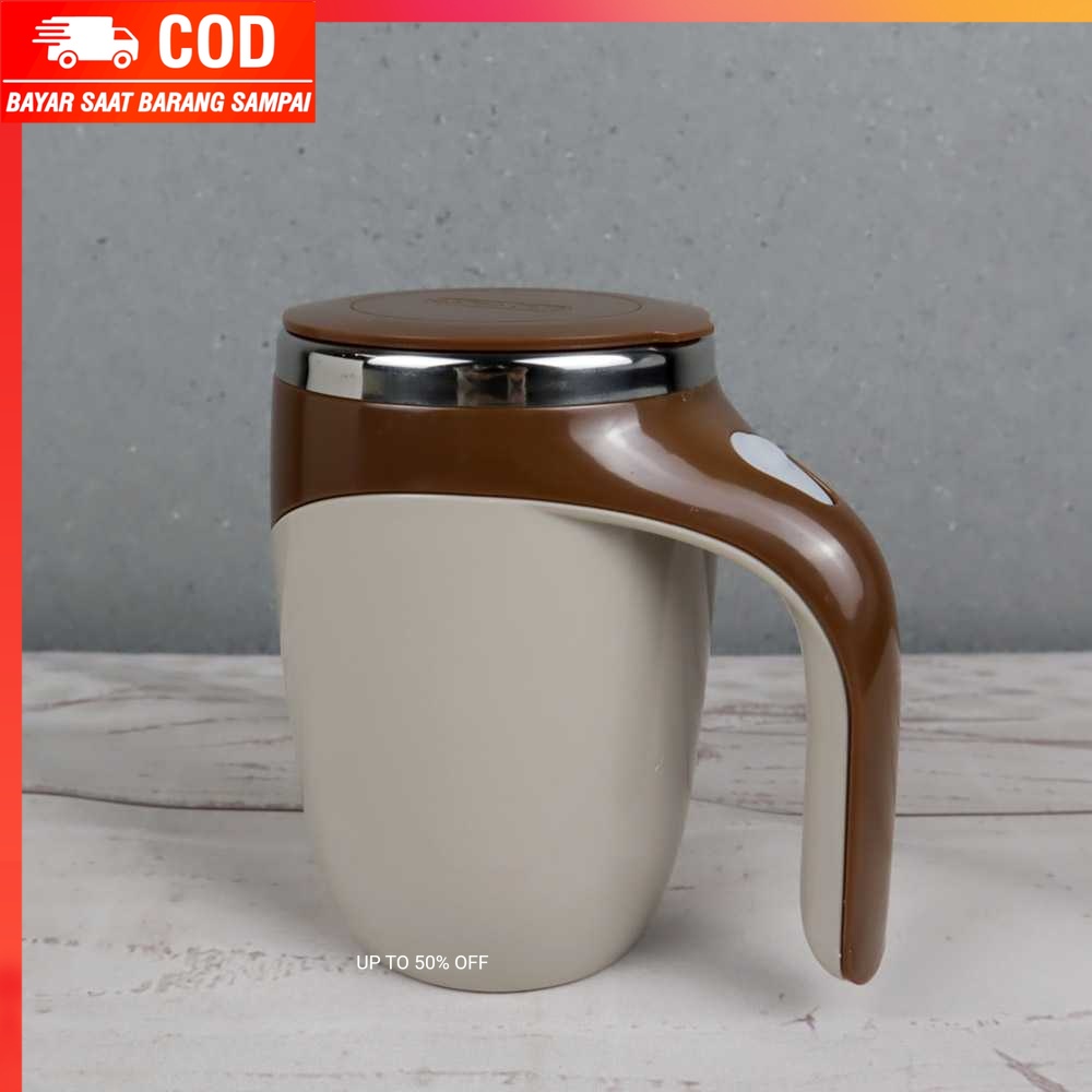 (100% BARANG ORI) TECHOME Gelas Aduk Otomatis Self Stirring Coffee Cup - DTM-630