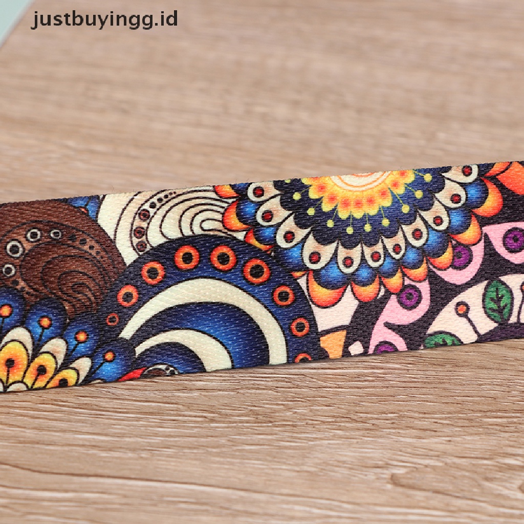 (Justbuyingg.Id) Tali Strap Adjustable Motif Print Warna-Warni Untuk Yoga / Fitness