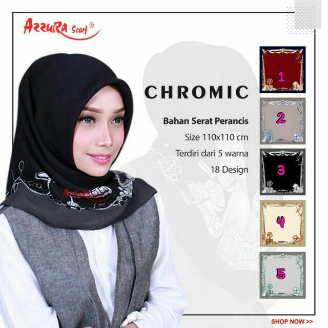 Jilbab segiempat Azzura Scarf
