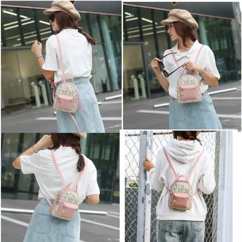 TRE190 Tas Ransel Wanita Cantik Elegant Impor, Back Pack Bag Female Import First Hand, Reseller Welcome