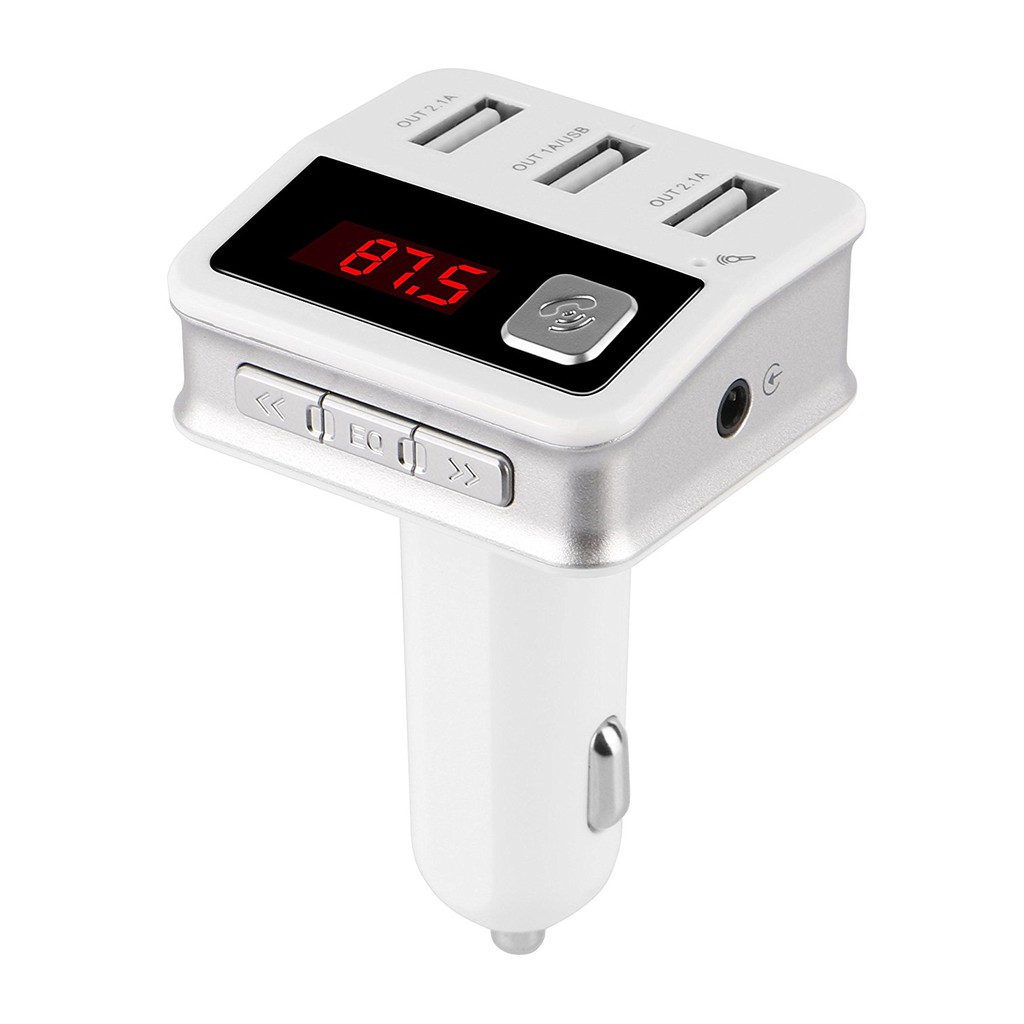 BC12 NEW VERSION Bluetooth FM Transmitter Radio Adapter Car Kit With Three USB