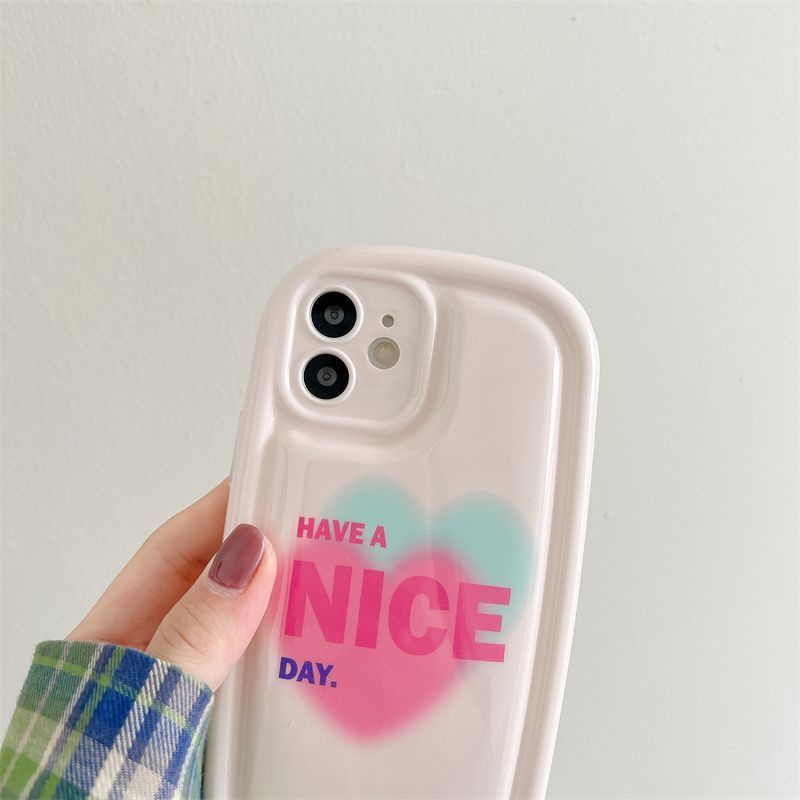 Case Motif Hati Warna Merah Untuk iPhone 12 13 11 Pro Max X Xs Max Xr