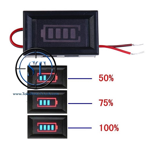 12v Battery Capacity Meter Tester Kapasitas Baterai Progress Bar With Frame