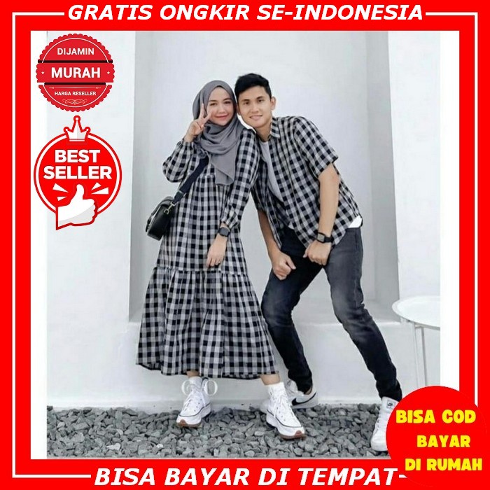 Shezazi Couple Setelan Baju Couple Pasangan Kekinian, Baju Couple Keluarga Terbaru 2022, Baju Lebara