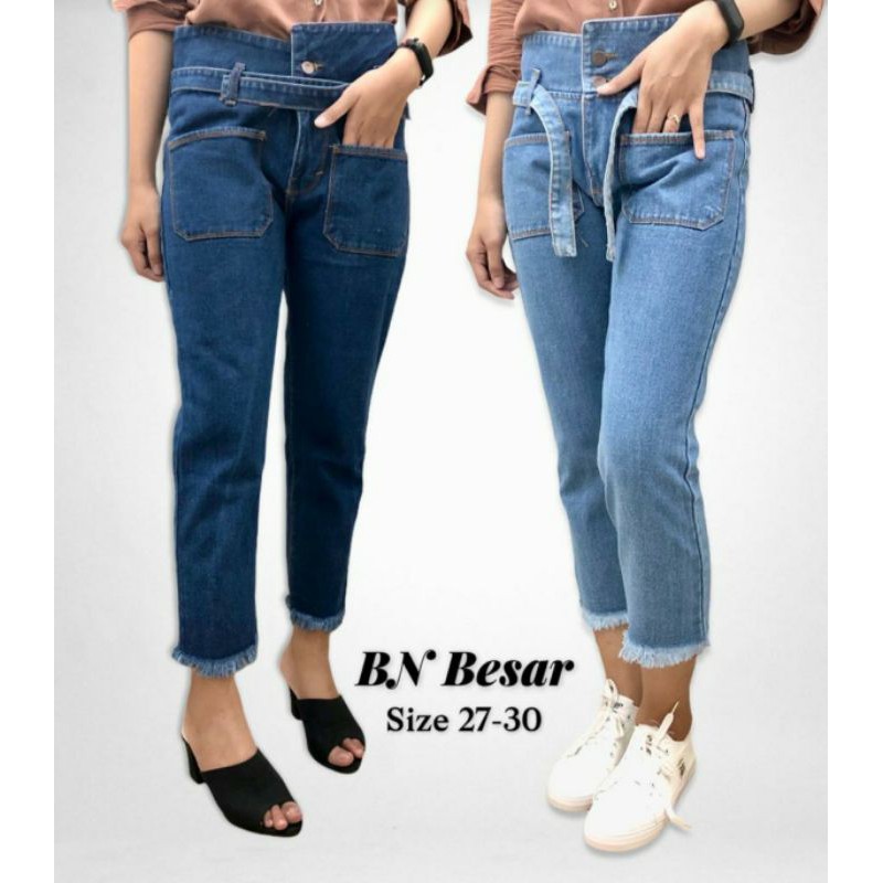 Kalle Boyfriend Jeans - jeans rawis free belt tali