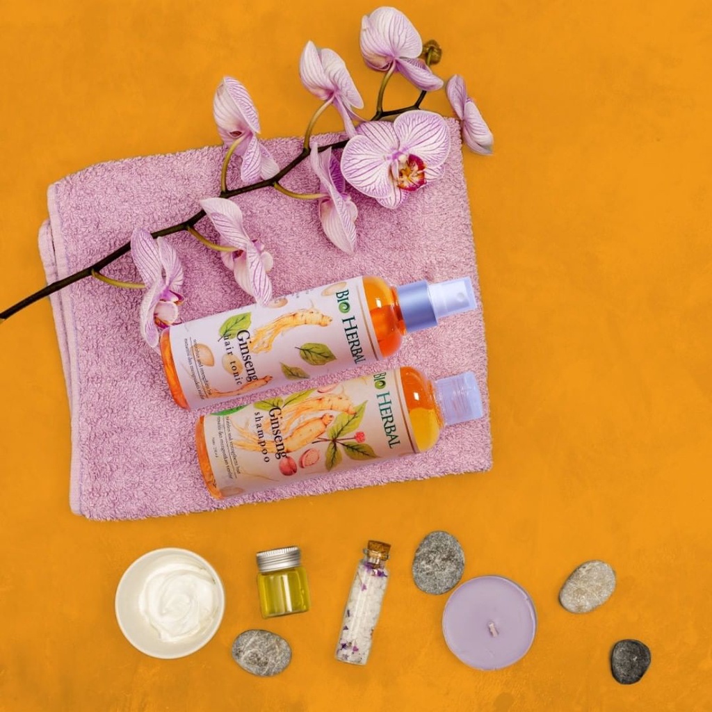 BIO HERBAL HAIR TONIC tonik ginseng penumbuh perawatan penyubur pemanjang rambut rontok care treatment cepat rambut pria wanita ginseng gingseng bio herbal ketombe lepek kecantikan-6