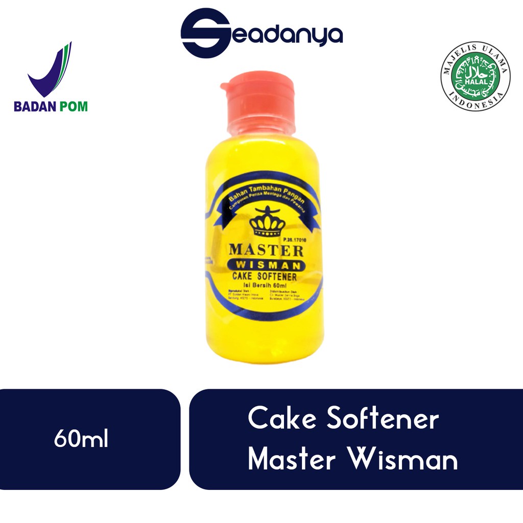 

Cake Soft Master Wisjman 60ml - Bahan Tambahan Pangan - Pelembut Kue - Wisjman Cake Softener - Halal