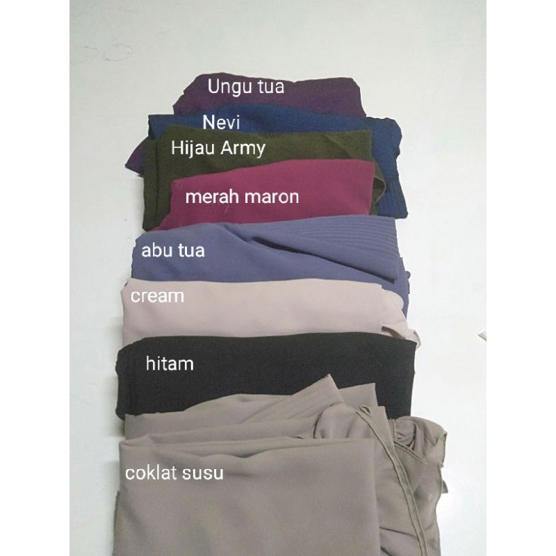 Jilbab wolfis Grade A