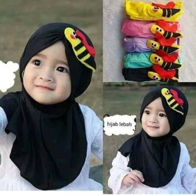 jilbab hijab bayi motif lebah Shopee Indonesia jilbab hijab bayi motif lebah Shopee Indonesia