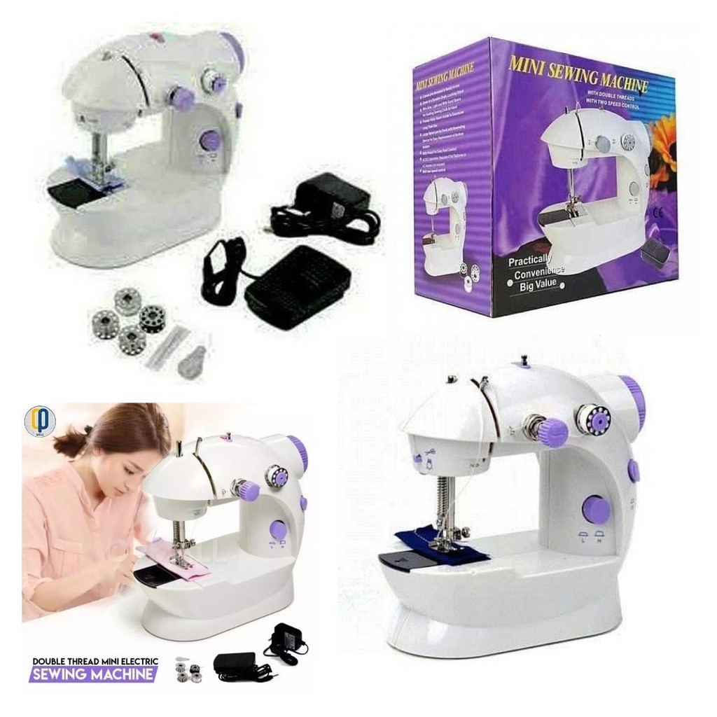 Mesin Jahit Baju Portabel Serbaguna Mini Sewing Machine Electric 2 in 1 GT SM202A 112144