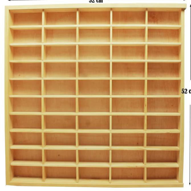 Rak Display Hotwheels Isi 50 - Kotak Hot Wheels - Rak Diecast Kayu - Termurah 