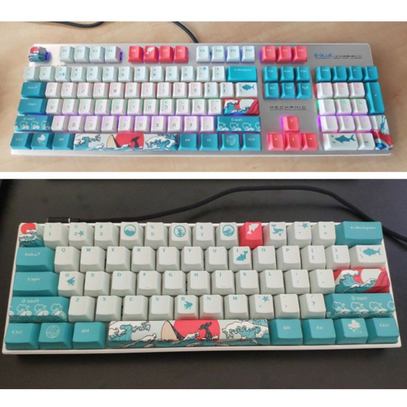 Keycap Keyboard Mekanikal 5 Sisi 109 Waves Dye