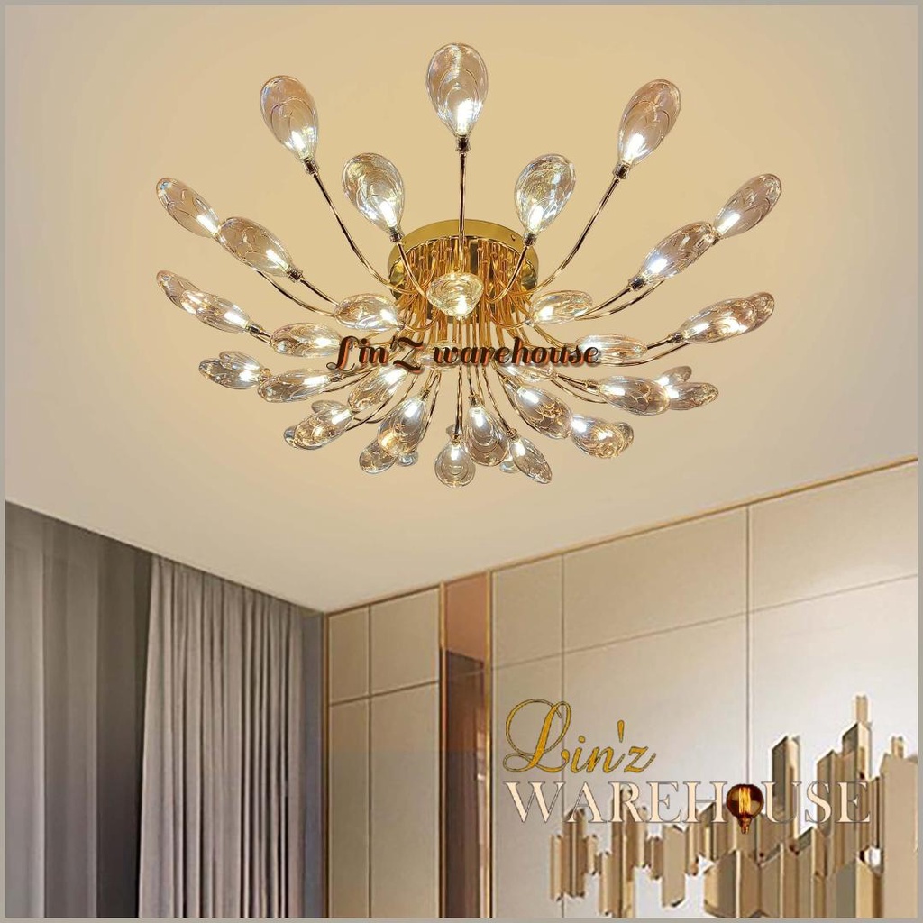Lampu plafon MODERN GOLD PEACOCK LED ceiling lamp