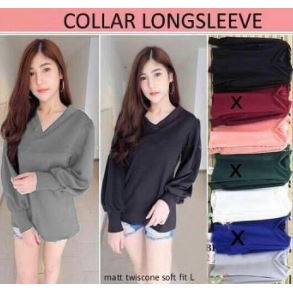 RD FASHION COLLAR LONGSLEEVE BAJU WANITA