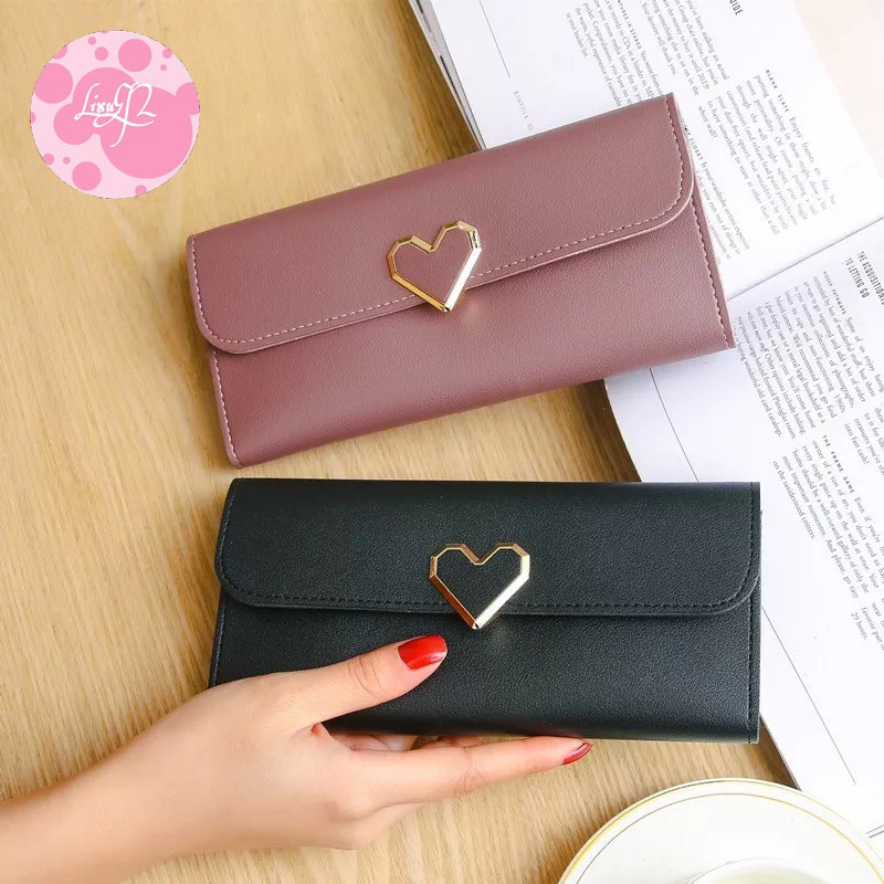 Dompet Lipat - Dompet Panjang Love Wanita Import Terbaru - Dompet Fashion Love Wanita - dompet cewe