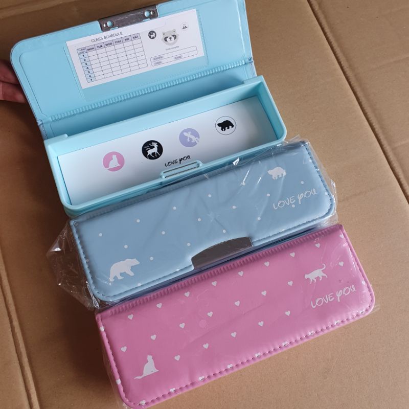 

Pencil Case Kotak Pensil BAHAN KULIT Magnit SUPER QUALITY XIAOLINGJING 35142