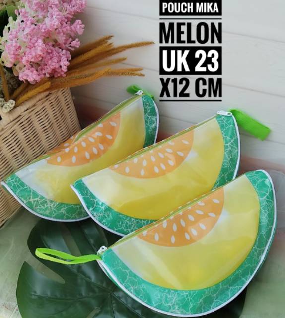 POUCH MIKA BUAH BUAH AN /TEMPAT KOSMETIK/DOMPET SERBAGUNA