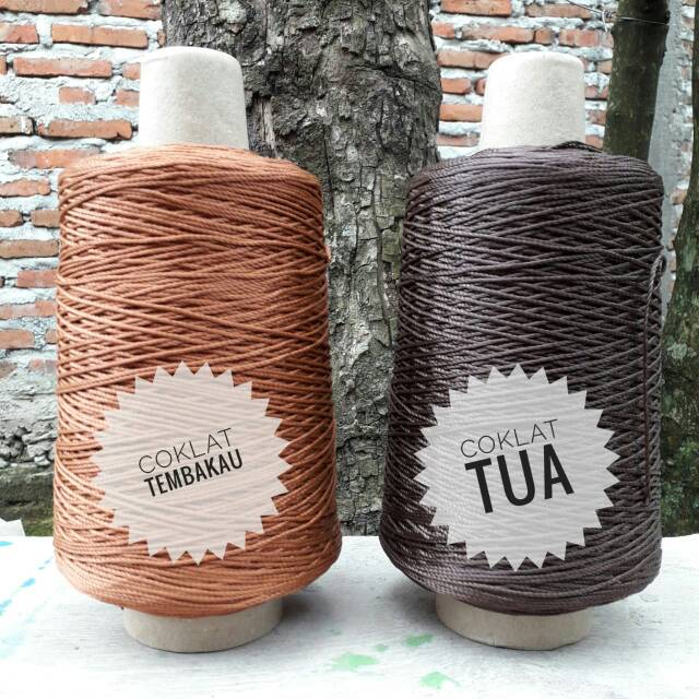 Benang rajut nilon pp/monolon variasi coklat 250gr