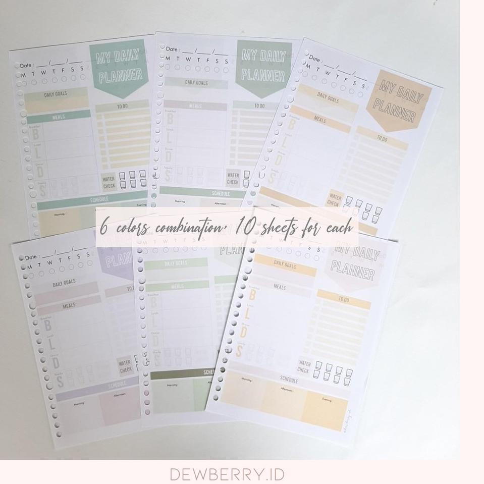

DAILY PLANNER (PAPER ONLY, SIZE : A5&B5) | dewberry.id L6H0J3590