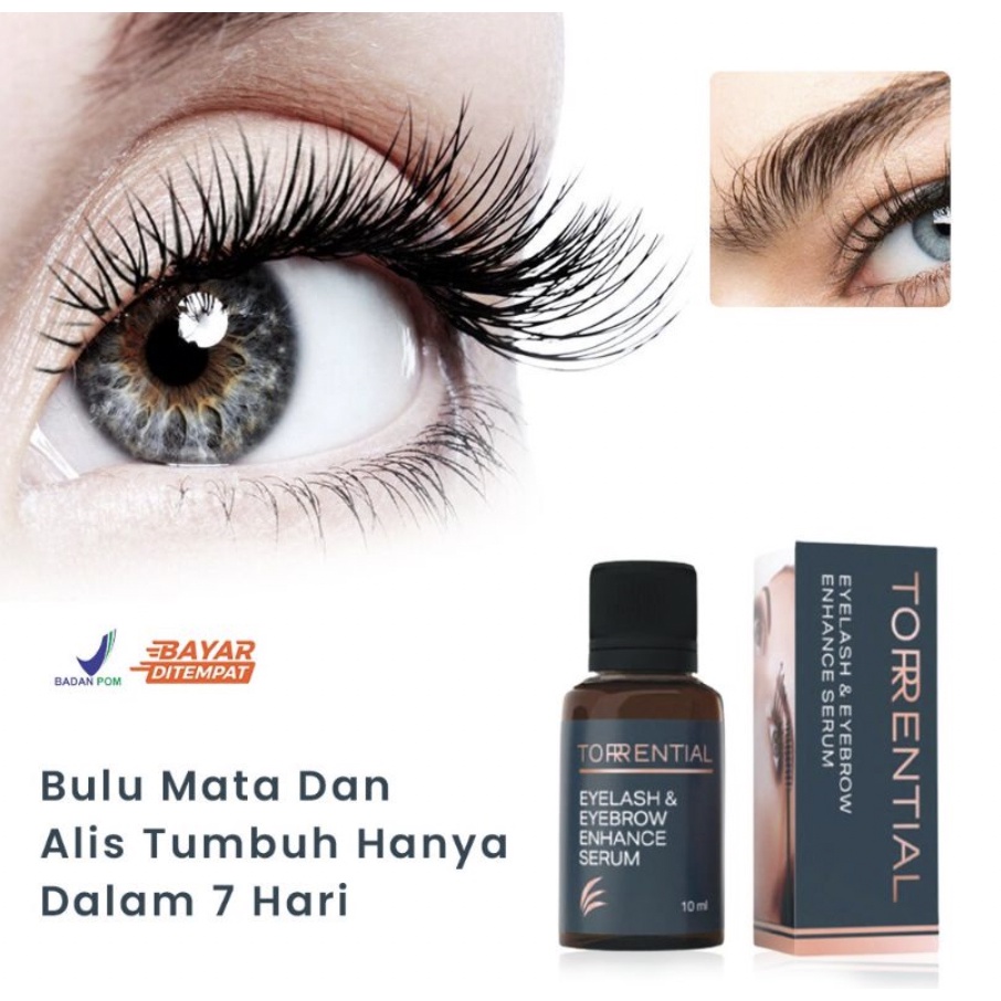 TORRENTIAL EYELASH &amp; EYEBROW GROWTH SERUM (penumbuh bulu mata dan alis)