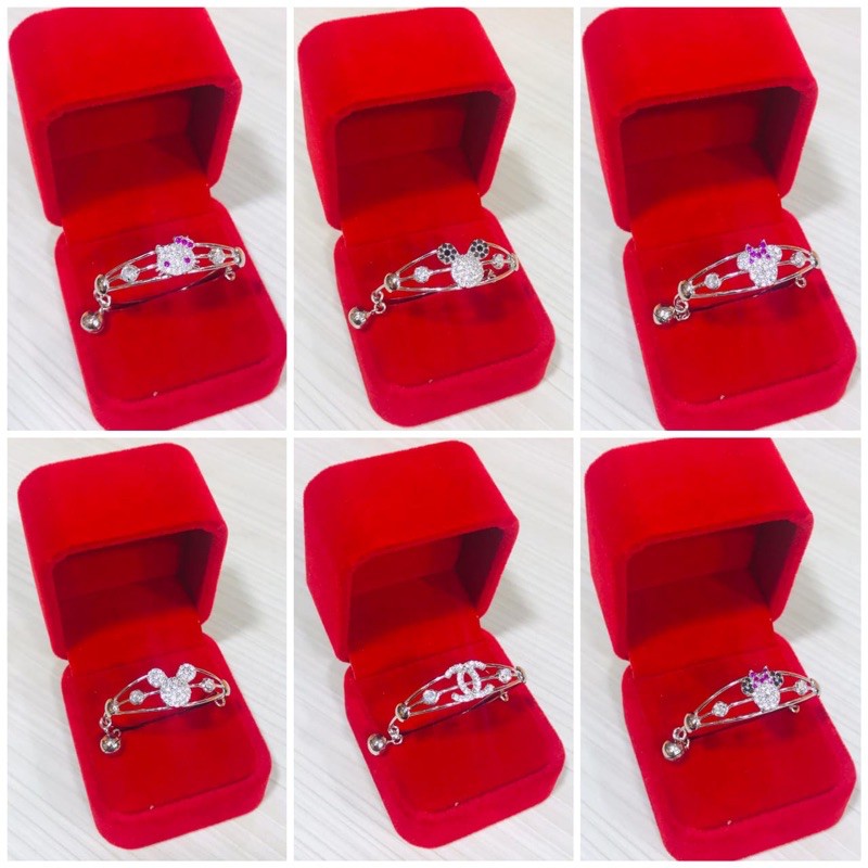 GELANG BANGKOK BAYI/ANAK PERMTASILVER925/PERHIASAN SILVER925 LAPIS EMAS PUTIH ASLI/GB015
