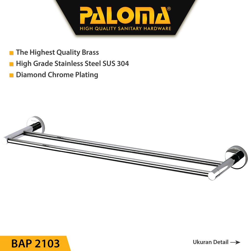 PALOMA BAP 2103 Rak Handuk Baju Gantungan Hanger Dinding Kamar Mandi