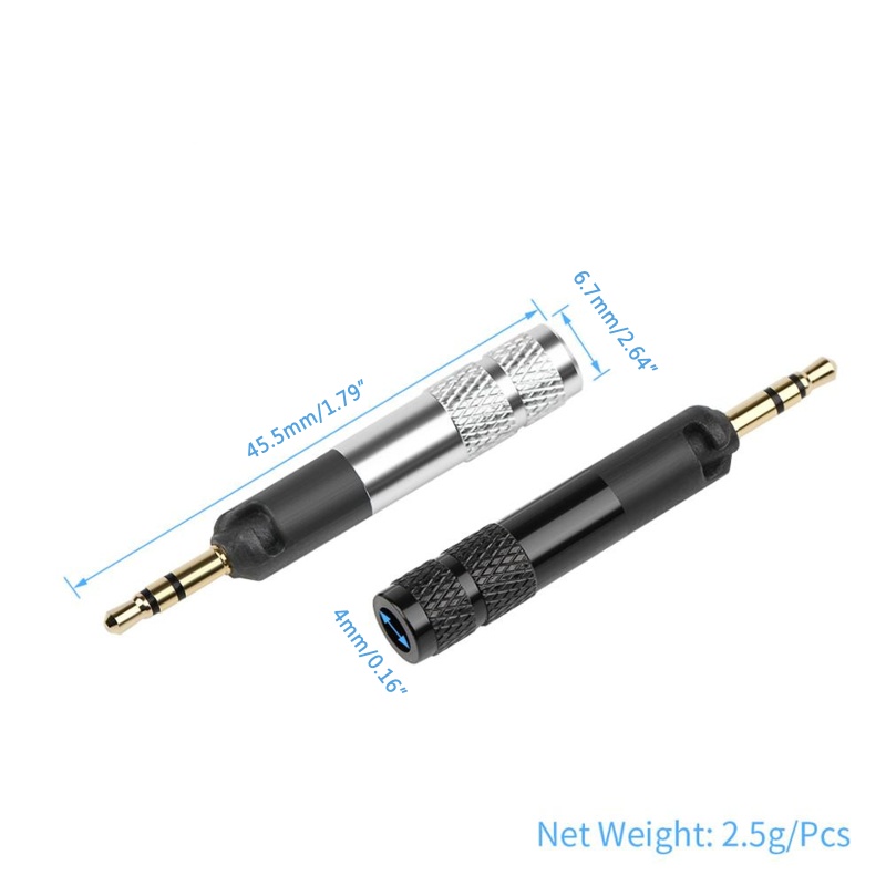 Bt 2pcs Konektor Jack Plug 2.5mm Kualitas Premium Untuk HD558 HD518 HD598 Headphone Tambahan Adaptor Jack