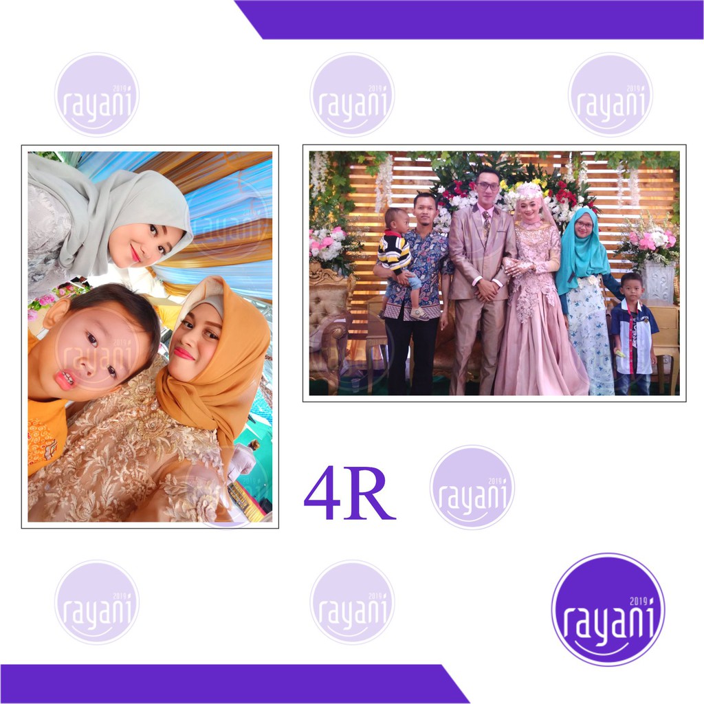 Cetak Foto 4R Laminasi Glossy - Putih