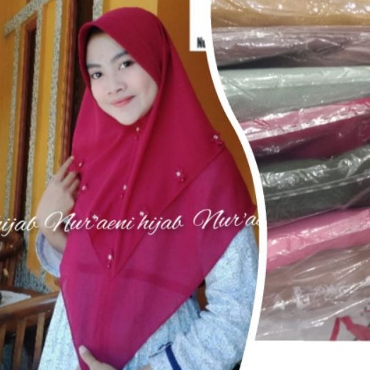 ORYGINAL NUR AENI HIJAB$*$HIJAB CERUTY 2 LAYER$*$JILBAB CERUTY BABYDOOL