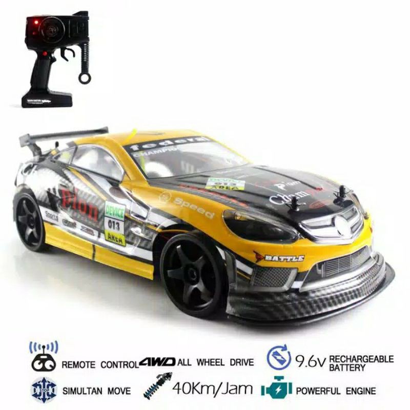 Mobil Remote Control Charger Drift BESAR 1:10 RC Mobil V Max TURBO 4Wd