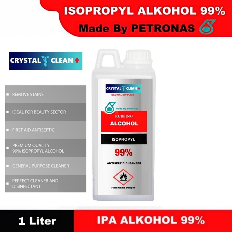 CAIRAN ALKOHOL MEDIS ISOPROPYL IPA 99% BY PETRONAS 1 Liter