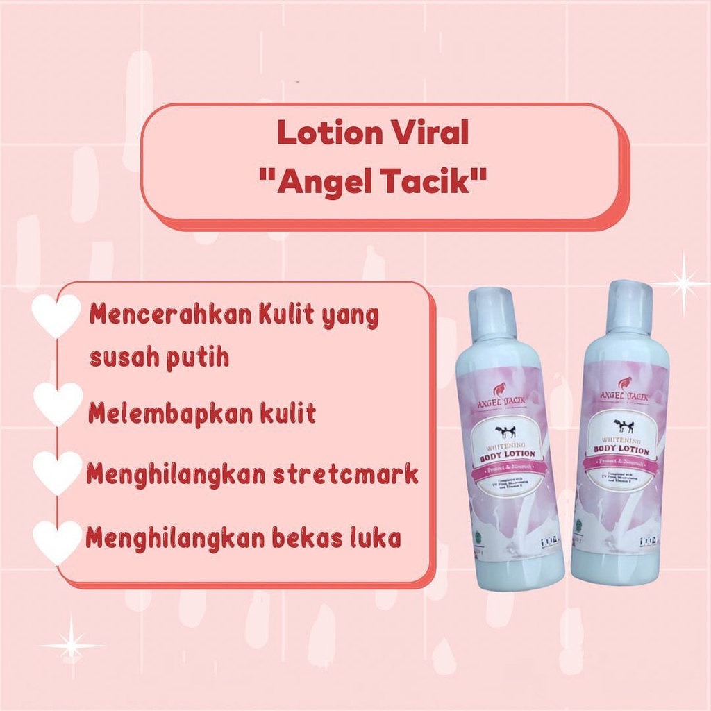 Handbody Angel Tacik Whitening Body Lotion Pemutih Bandan