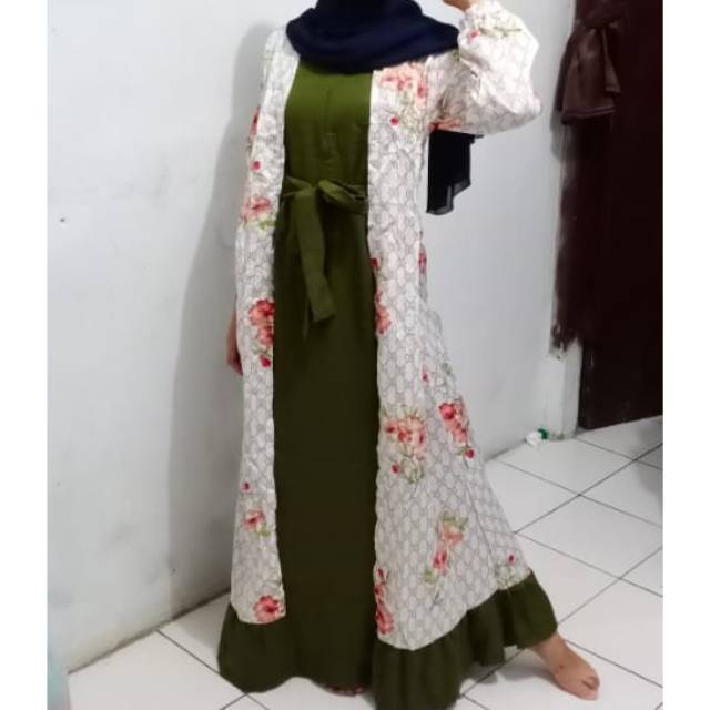 Gamis bunga brand extu